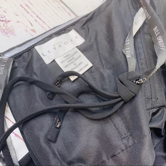 Bill Levkoff black white pleated bust long bride - Picture 7 of 8